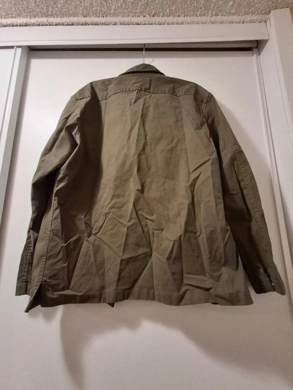 Banana Republic Mens Relaxed Fit Utility Shirt Jacket, olive, sz M